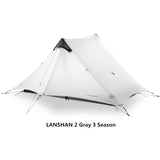 2021 FLAME'S CREED LanShan 2 Person Outdoor Ultralight Camping Tent 3 Season Professional 15D Silnylon Rodless Tent