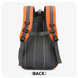 Lightweight Waterproof Hiking Backpack Large Capacity Outdoor Travel Bag Air Cushion Belt Zipper Closure Unisex Softback