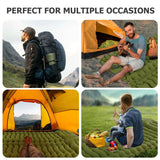 WESTTUNE Outdoor Camping Mattress Inflatable Sleeping Pad with Built-in Pillow & Pump Thicken Air Mat for Travel Hiking Climbing