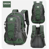 Lightweight Waterproof Hiking Backpack Large Capacity Outdoor Travel Bag Air Cushion Belt Zipper Closure Unisex Softback