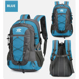 Lightweight Waterproof Hiking Backpack Large Capacity Outdoor Travel Bag Air Cushion Belt Zipper Closure Unisex Softback