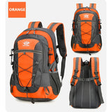 Lightweight Waterproof Hiking Backpack Large Capacity Outdoor Travel Bag Air Cushion Belt Zipper Closure Unisex Softback