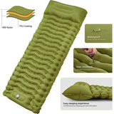 WESTTUNE Outdoor Camping Mattress Inflatable Sleeping Pad with Built-in Pillow & Pump Thicken Air Mat for Travel Hiking Climbing