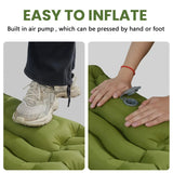 WESTTUNE Outdoor Camping Mattress Inflatable Sleeping Pad with Built-in Pillow & Pump Thicken Air Mat for Travel Hiking Climbing