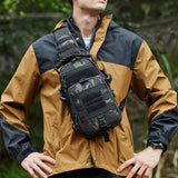 Camping Tactical Chest Bag Waterproof Nylon Outdoor Sling Backpack for Hiking Climbing Cycling & Fishing - MOLLE EDC Fanny Pack