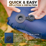KingCamp Ultralight Inflatable Sleeping Pad for Camping Hiking - Portable Air Mattress with Carry Bag