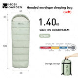 MOBI GARDEN Camping Sleeping Bag Protable -5℃~15℃ Warm Cotton 1.4kg/1.8kg Ultralight Spliced Envelope With Cap Outdoor Thicken