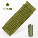 WESTTUNE Outdoor Camping Mattress Inflatable Sleeping Pad with Built-in Pillow & Pump Thicken Air Mat for Travel Hiking Climbing