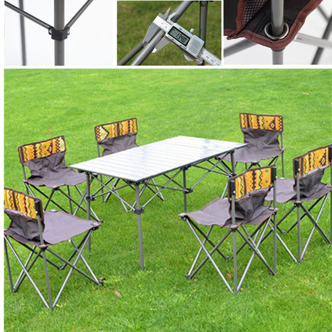 Outdoor Folding Table Chair Camping Set  Ultralight Aluminium Alloy BBQ Picnic Table Waterproof Durable Folding Table Desk