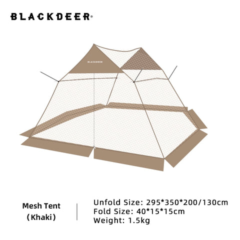 BLACKDEER Summer Canopy Anti-Mosquito Mesh Ventilation Tent 5-8 people