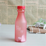 550mL Candy Color Matte Portable Water Sports Bottle For Travel Camping