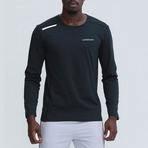 Men's Outdoor Autumn/Winter Fleece Warm Sports Long Sleeve T-Shirt