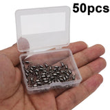 50-100pcs/box Fishing Barrel Bearing Rolling Swivel Solid Ring LB Lures Connector - 14 Size Fishing Tackle Accessories Fish Tool