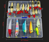 Fishing Lures Set - Hard Artificial Wobblers/ Metal Jig Spoons/ Soft Lure Fishing Silicone Bait Fishing Tackle