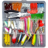 Fishing Lures Set - Hard Artificial Wobblers/ Metal Jig Spoons/ Soft Lure Fishing Silicone Bait Fishing Tackle