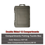 JOHNCOO Double Sided 14/12 Compartments Fishing Tackle, Lure, & Bait Box Organizer